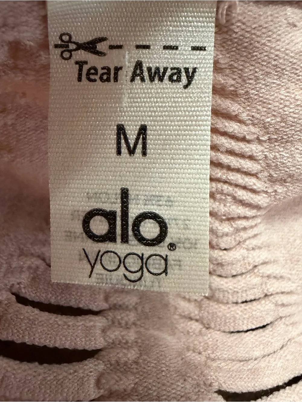 Alo Yoga Siren Long Sleeve Crop Top Dusty Pink Medium Laser cut mesh‎